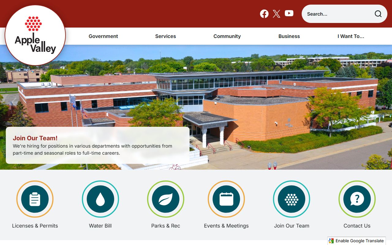 Apple Valley Minnesota public records official city website