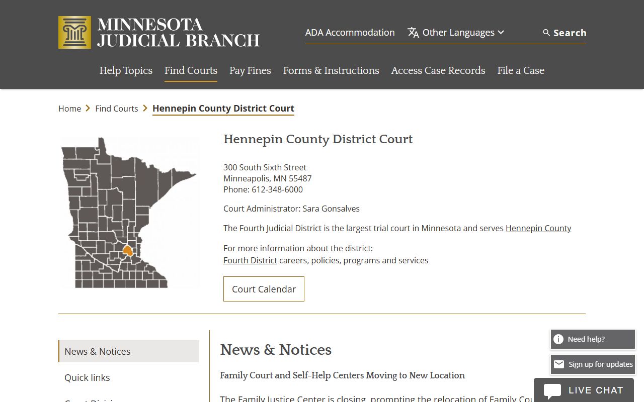 Hennepin County Minnesota court records