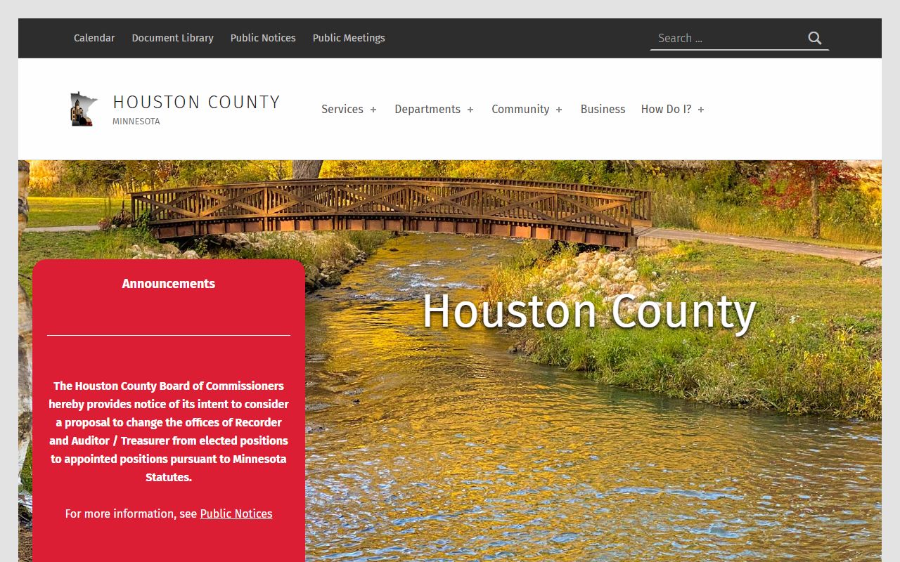 Houston County Minnesota public records official county website