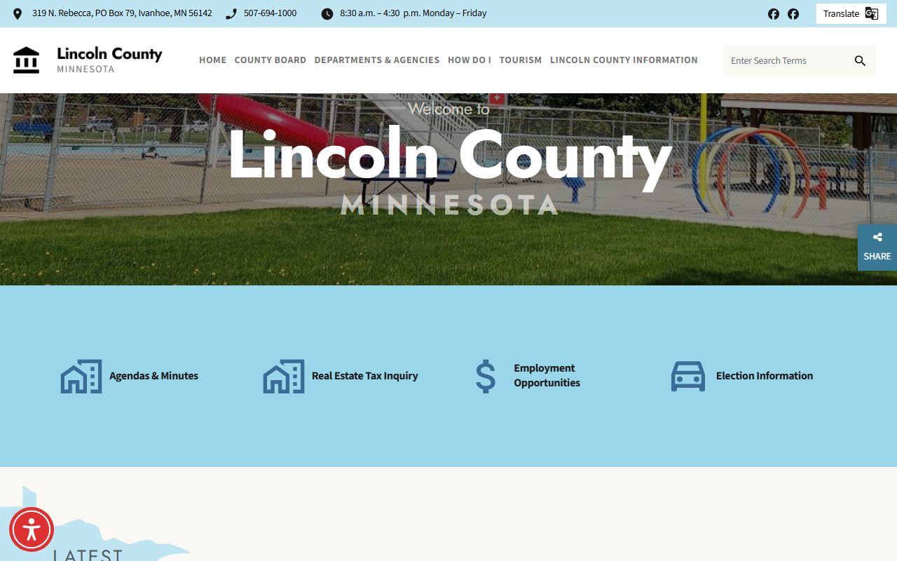 Lincoln County Minnesota public records official county website