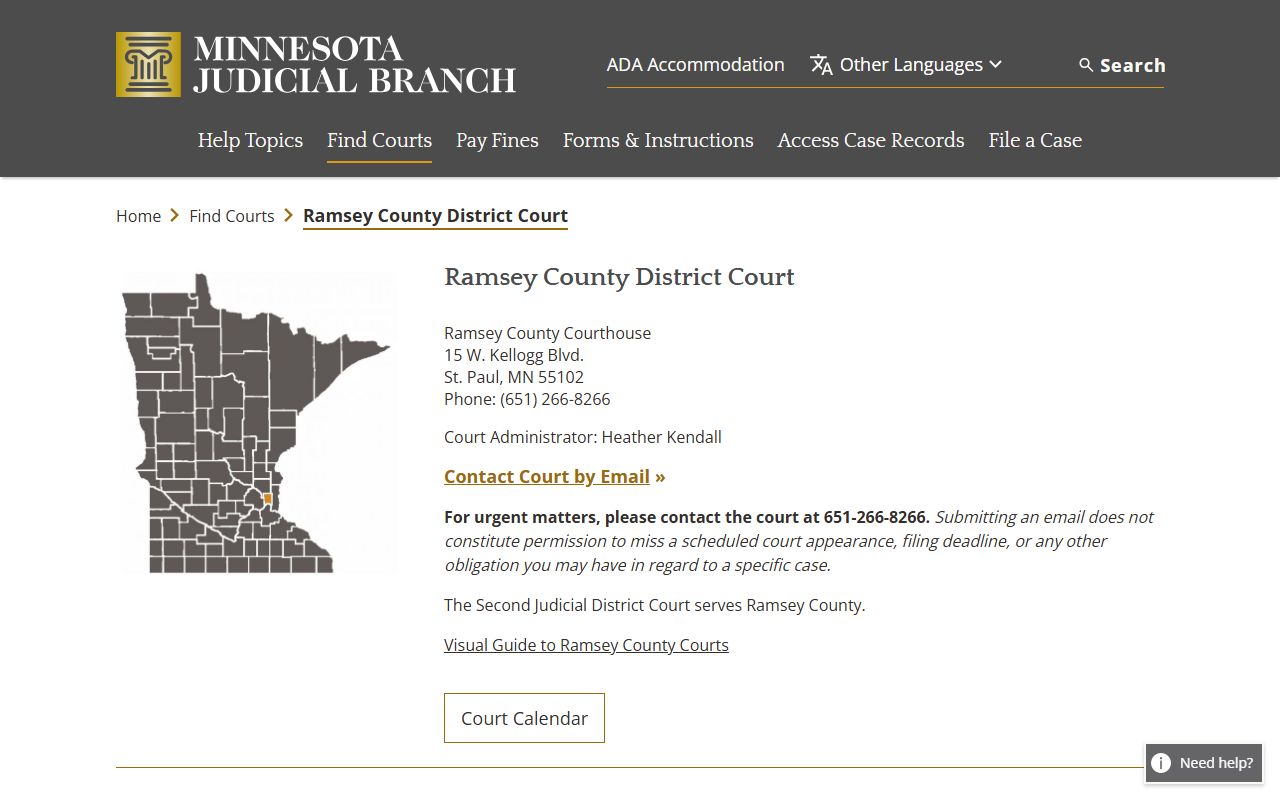 Ramsey County Minnesota court records