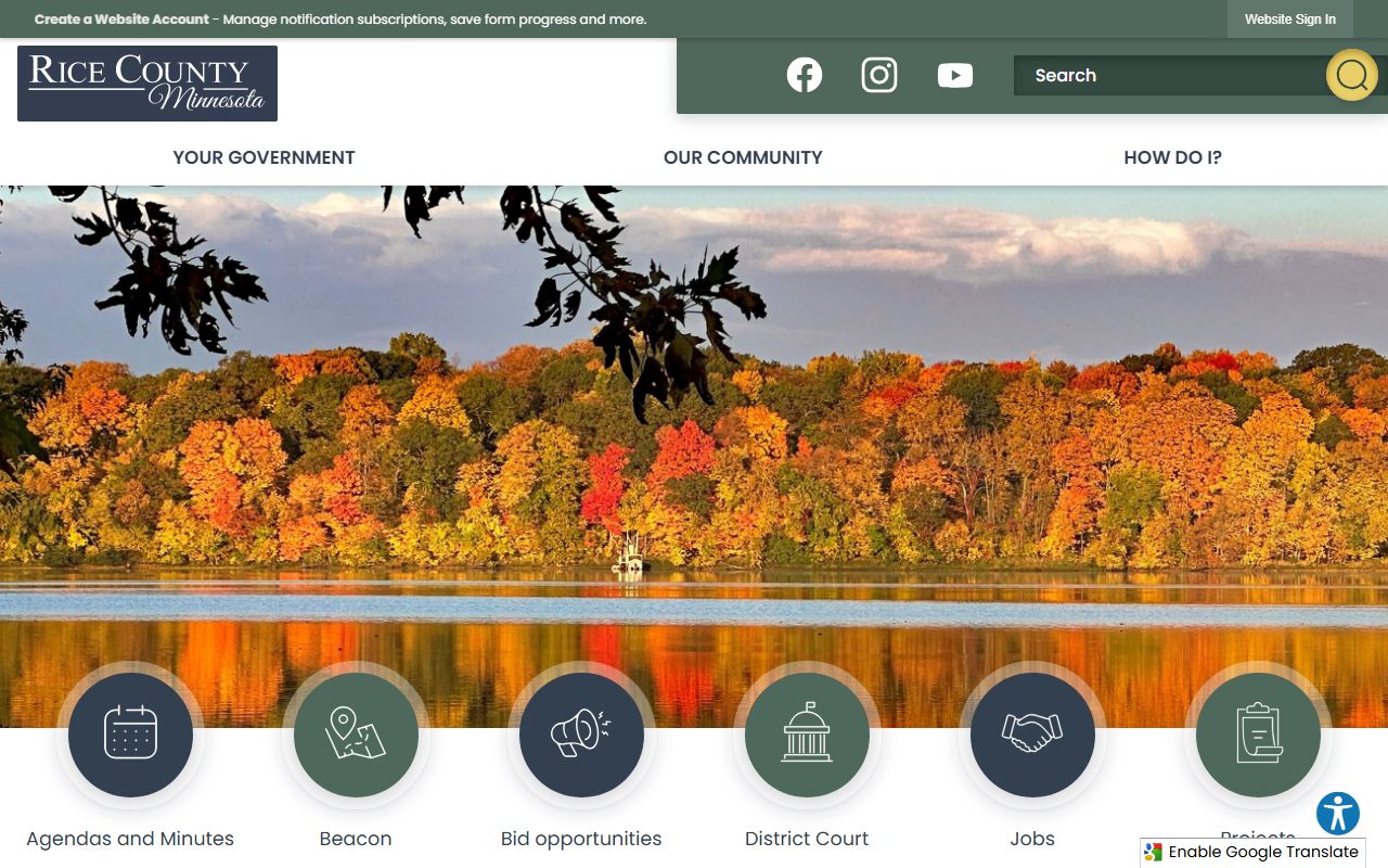 Rice County Minnesota public records official county website