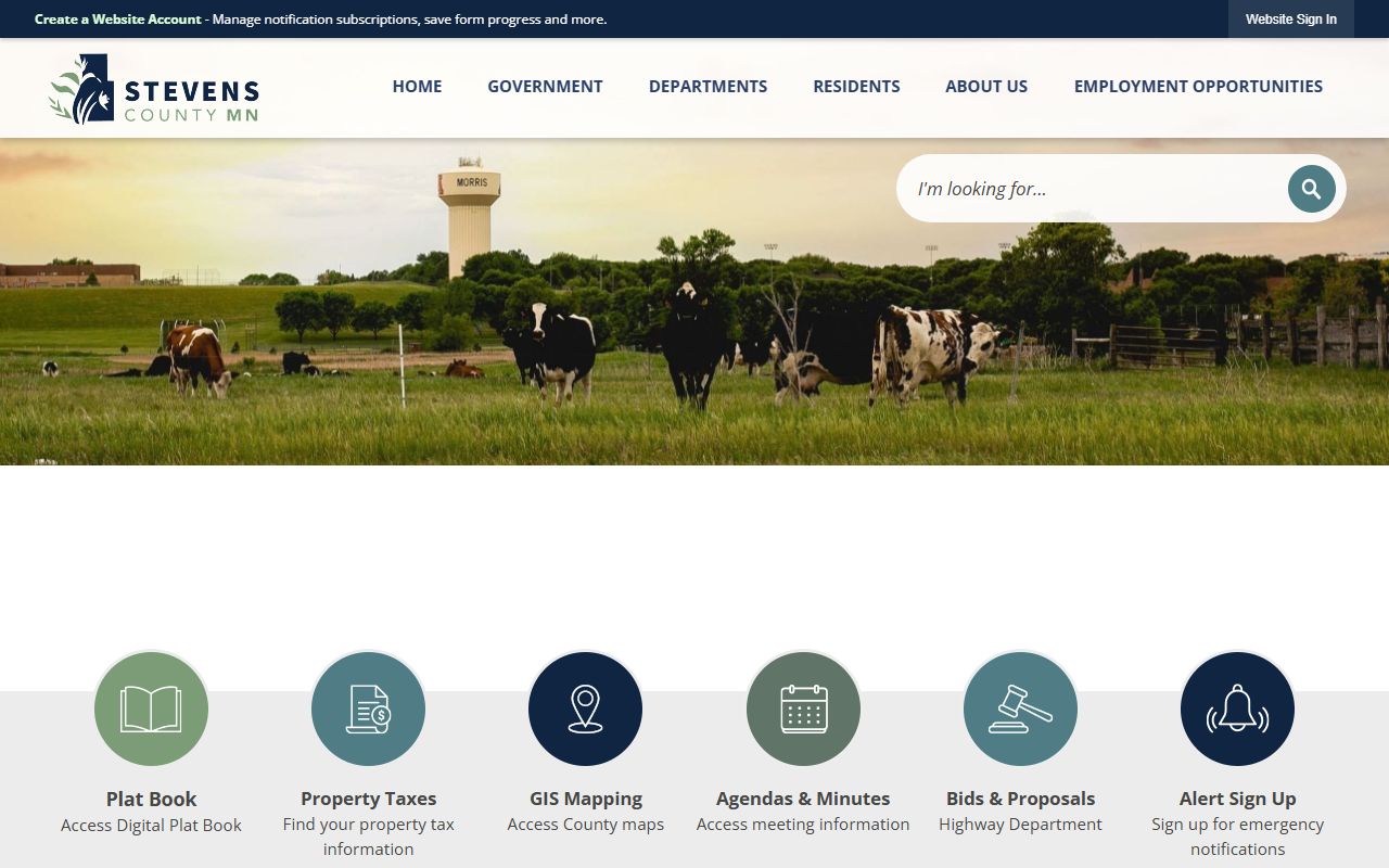 Stevens County Minnesota public records official county website