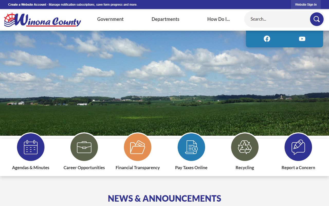 Winona County Minnesota public records official county website