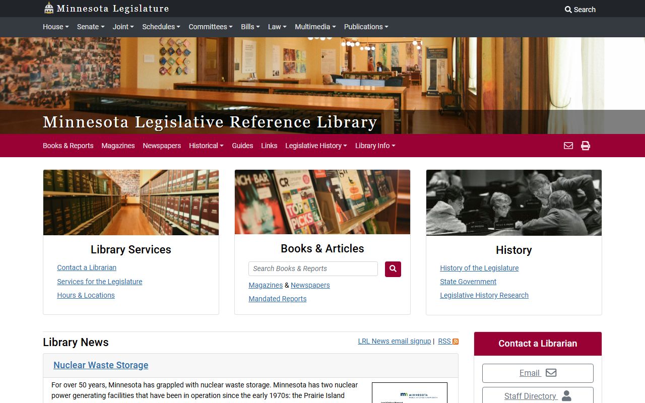 Minnesota Legislative Reference Library public records statutes and law